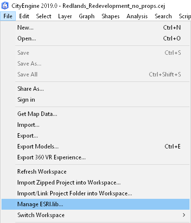 Manage Esri.lib